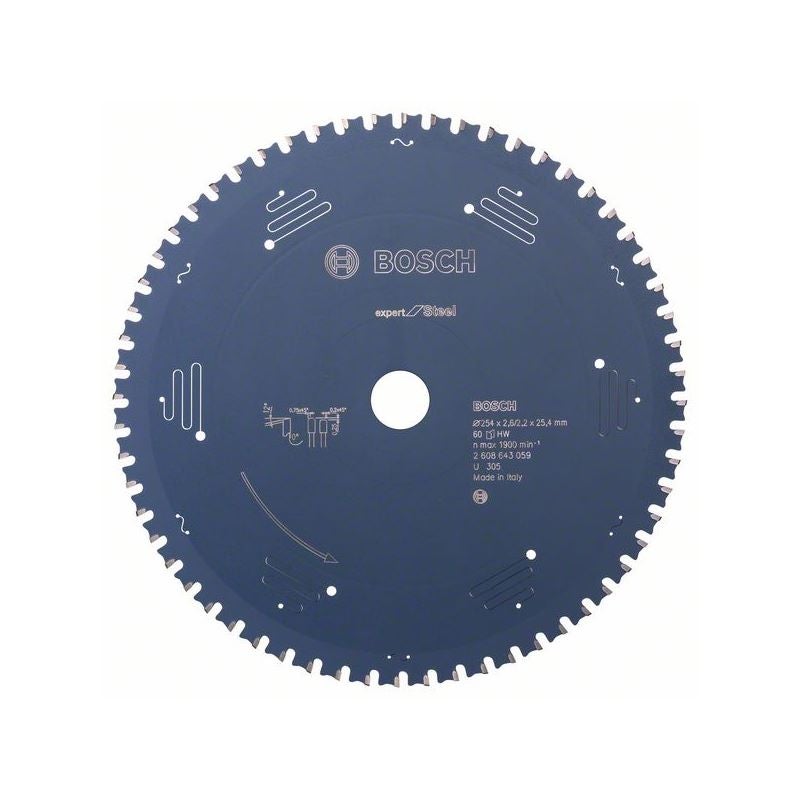 Bosch EXPERT Steel Kreissägeblatt, 254x2,6/2,2x25,4 mm, Z60 #2608643059