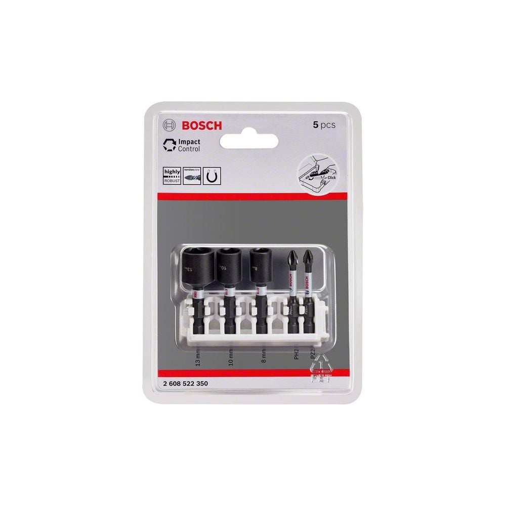 Bosch PRO Impact Set mit Steckschlüsseln, PH2x50, PZ2x50, NS8x50, NS10x50, NS13x50 mm #2608522350
