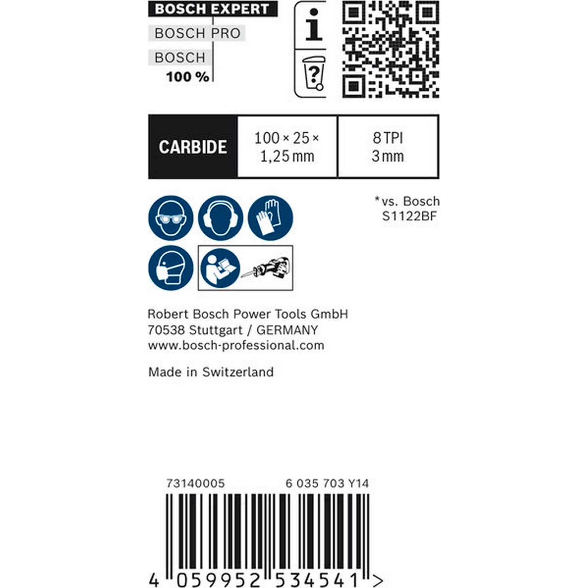 Bosch EXPERT S555CHC Thick Tough Metal Säbelsägeblatt #2608900364