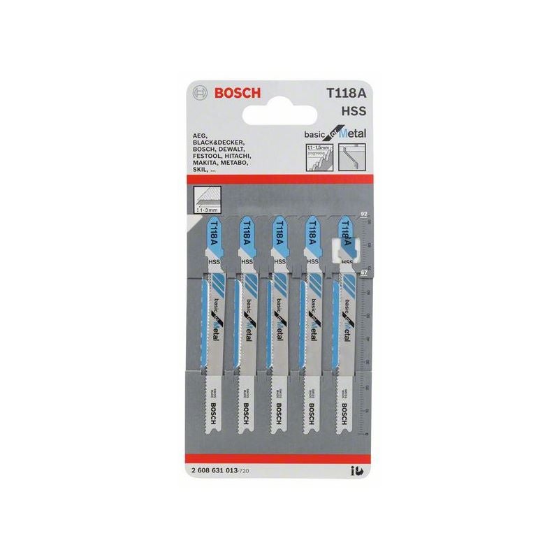 Bosch Stichsägeblatt T 118 A Basic for Metal, 5er-Pack #2608631013
