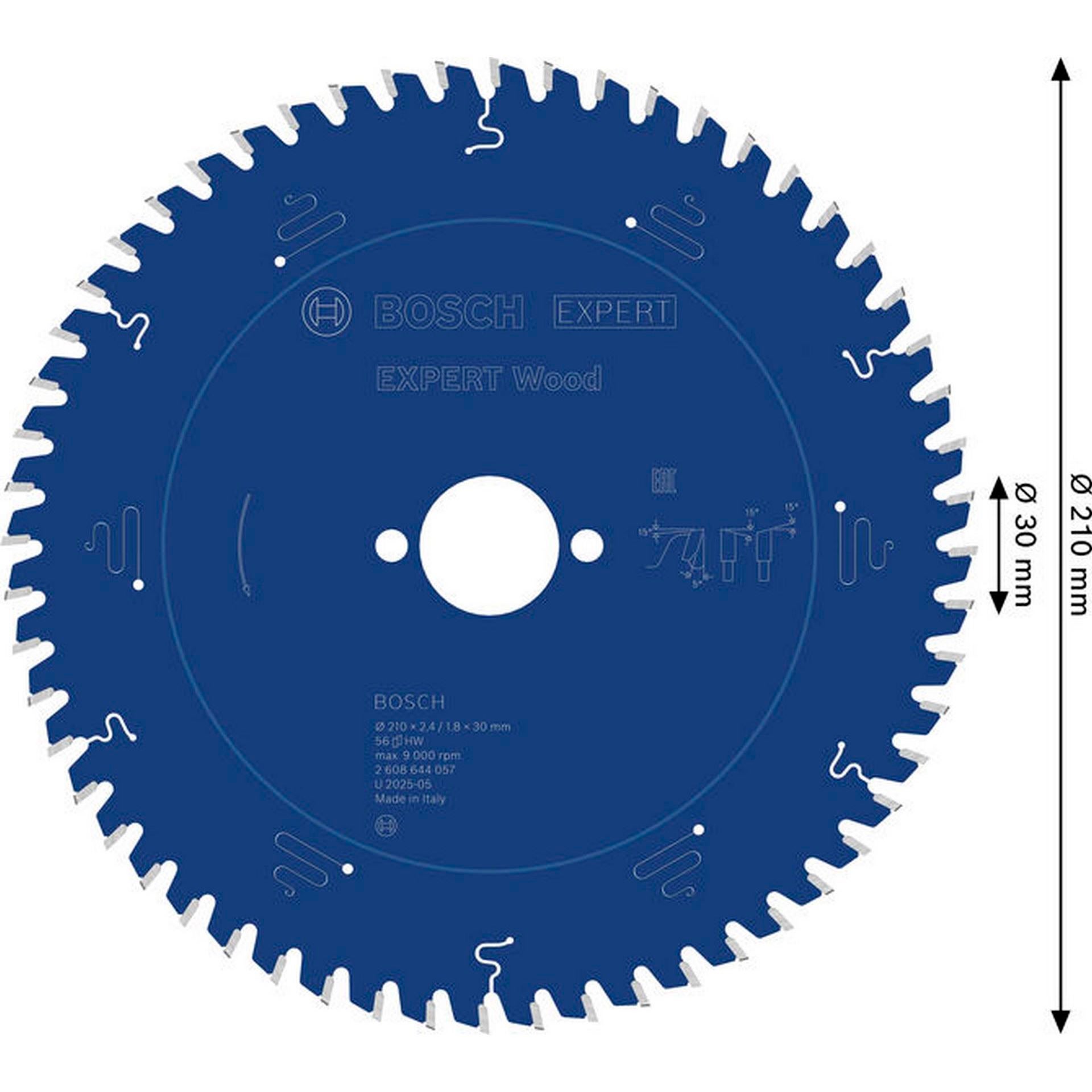 Bosch EXPERT Wood Kreissägeblatt, 210x2,4/1,8x30 mm, Z56 #2608644057