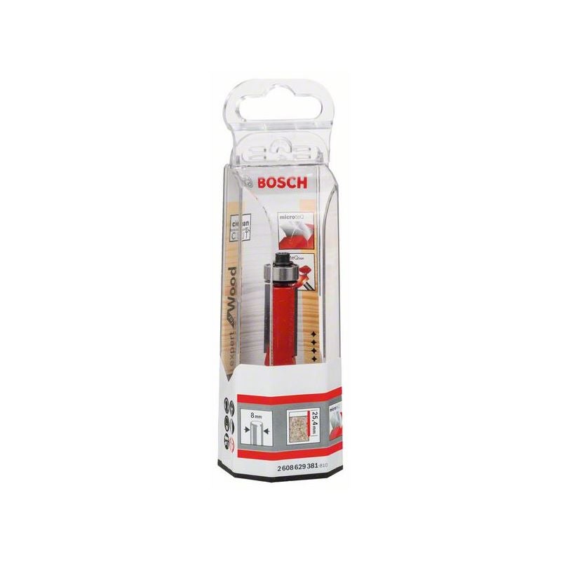 Bosch Bündigfräser Expert for Wood Laminate, unt.Kugellager, D 12,7mm, L 25,4mm, S 8mm #2608629381