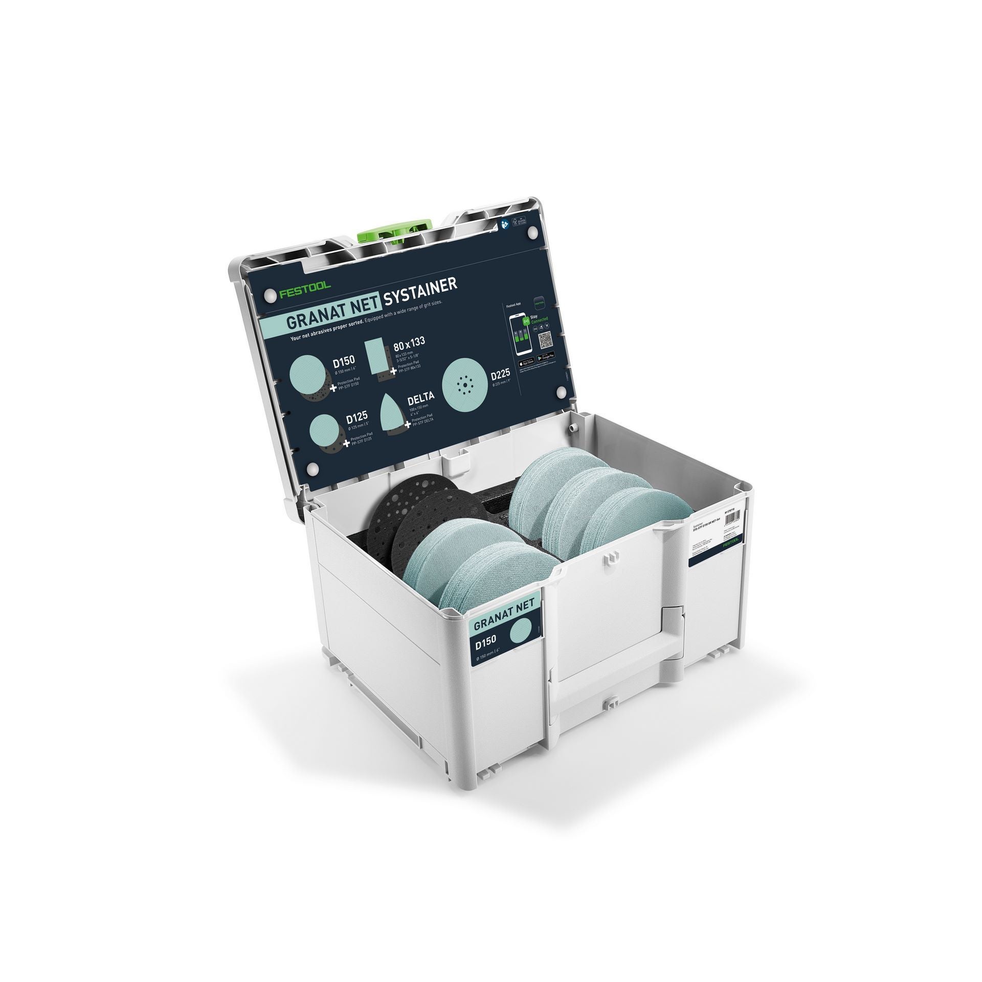 Festool Schleifmittel-Systainer³ Granat Net D150 GR NET SYS #578718