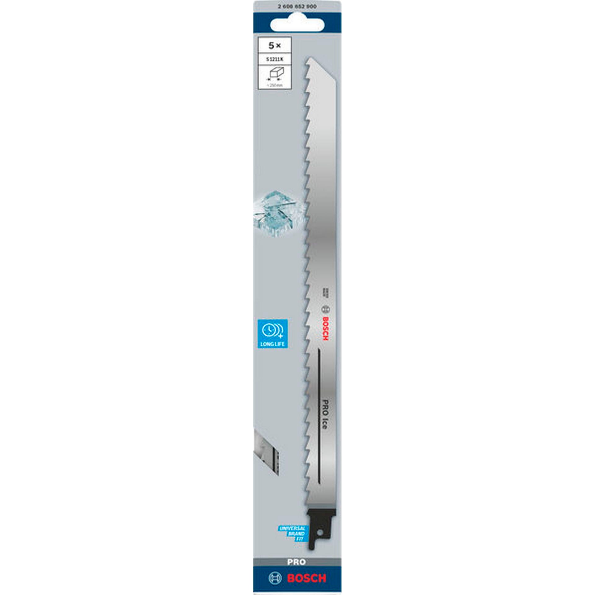 Bosch PRO Ice S1211K Säbelsägeblatt, 1,25 x 19 x 300 mm, 5-tlg. #2608652900