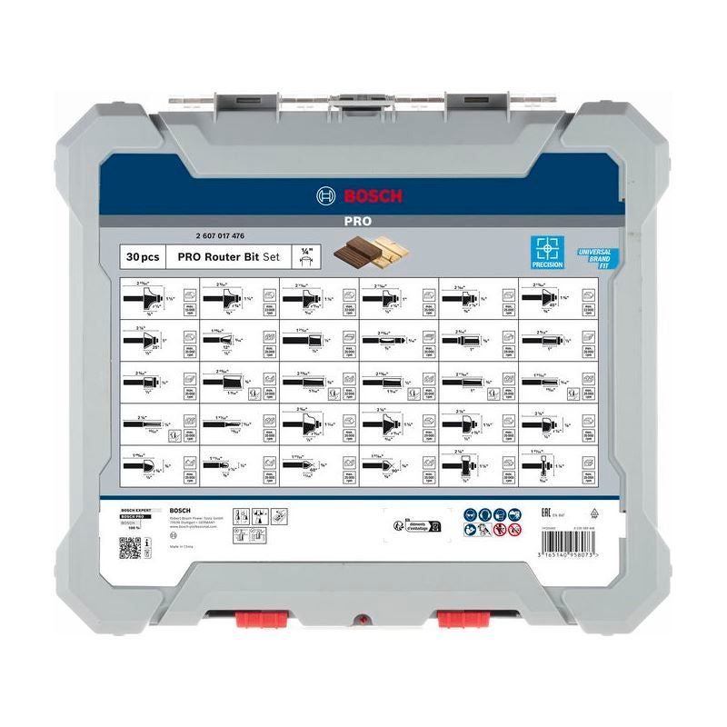 Bosch \"PRO Fräser Set, 1/4\"\" Schaft, 30-tlg\" #2607017476
