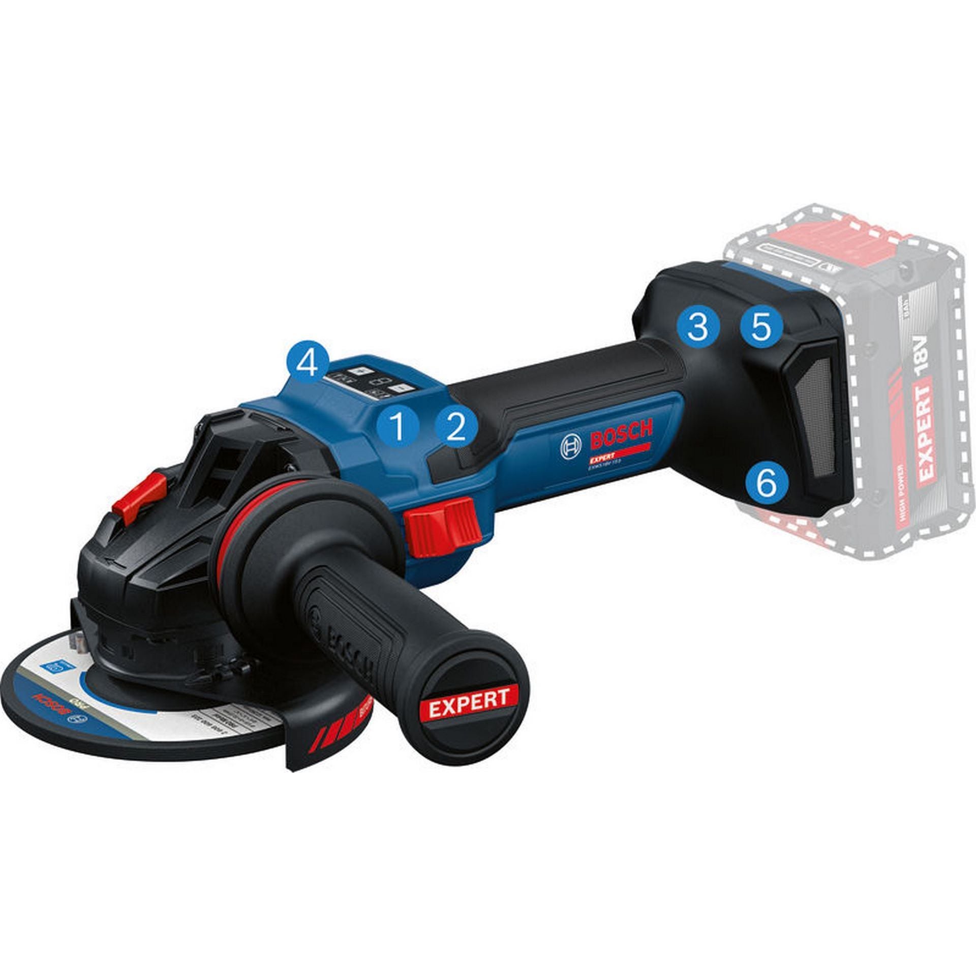 Bosch Winkelschleifer EXWS18V-15S #06019M6001