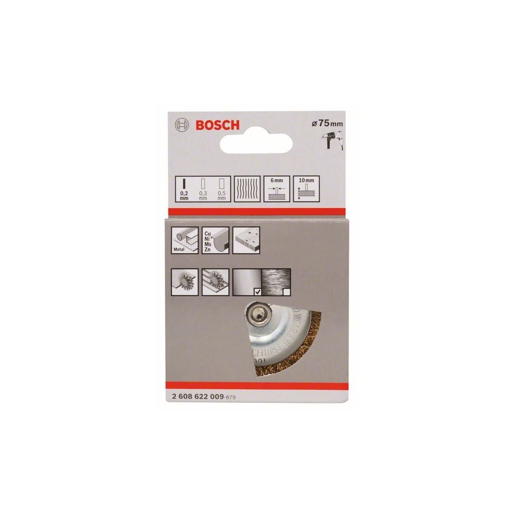 Bosch PRO Multi Material clean Scheibenbürste, gerader Schaft, 75 x 0,2 mm #2608622009