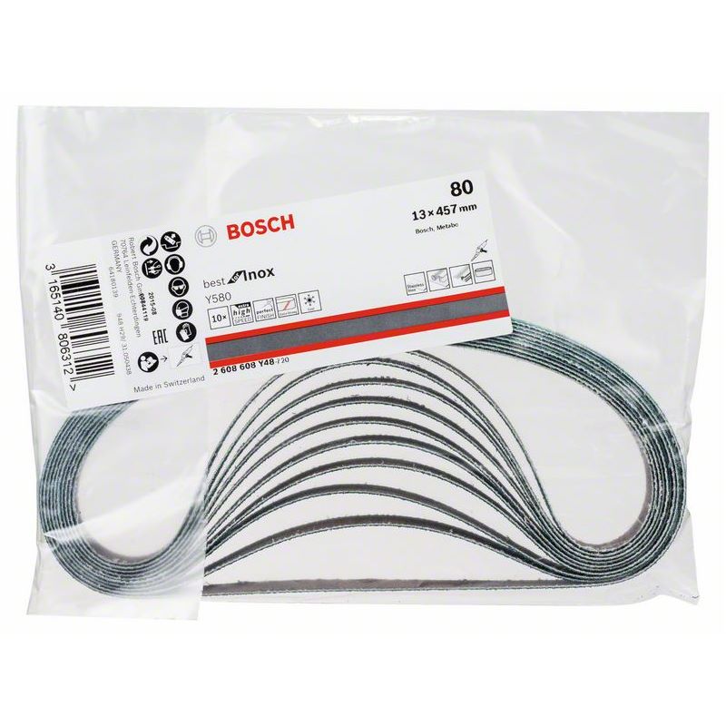Bosch PRO Y580 Schleifband, 13 x 457 mm, 80, 10-tlg. #2608608Y48