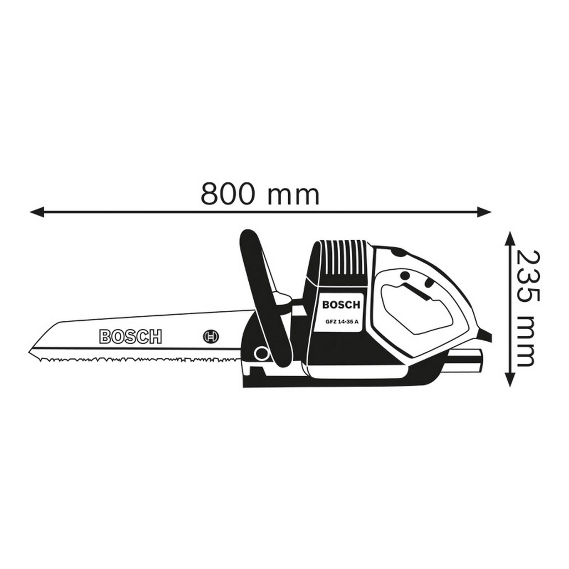 Bosch Elektrofuchsschwanz GFZ 16-35 AC, 2x Sägebl. f. Porenbet., 2x f. Holz + Kunstst. #0601637751