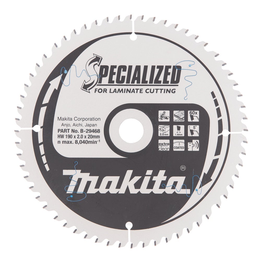 Makita Kreissägeblatt, 190 x 20 mm, 60 Zähne #B-29468