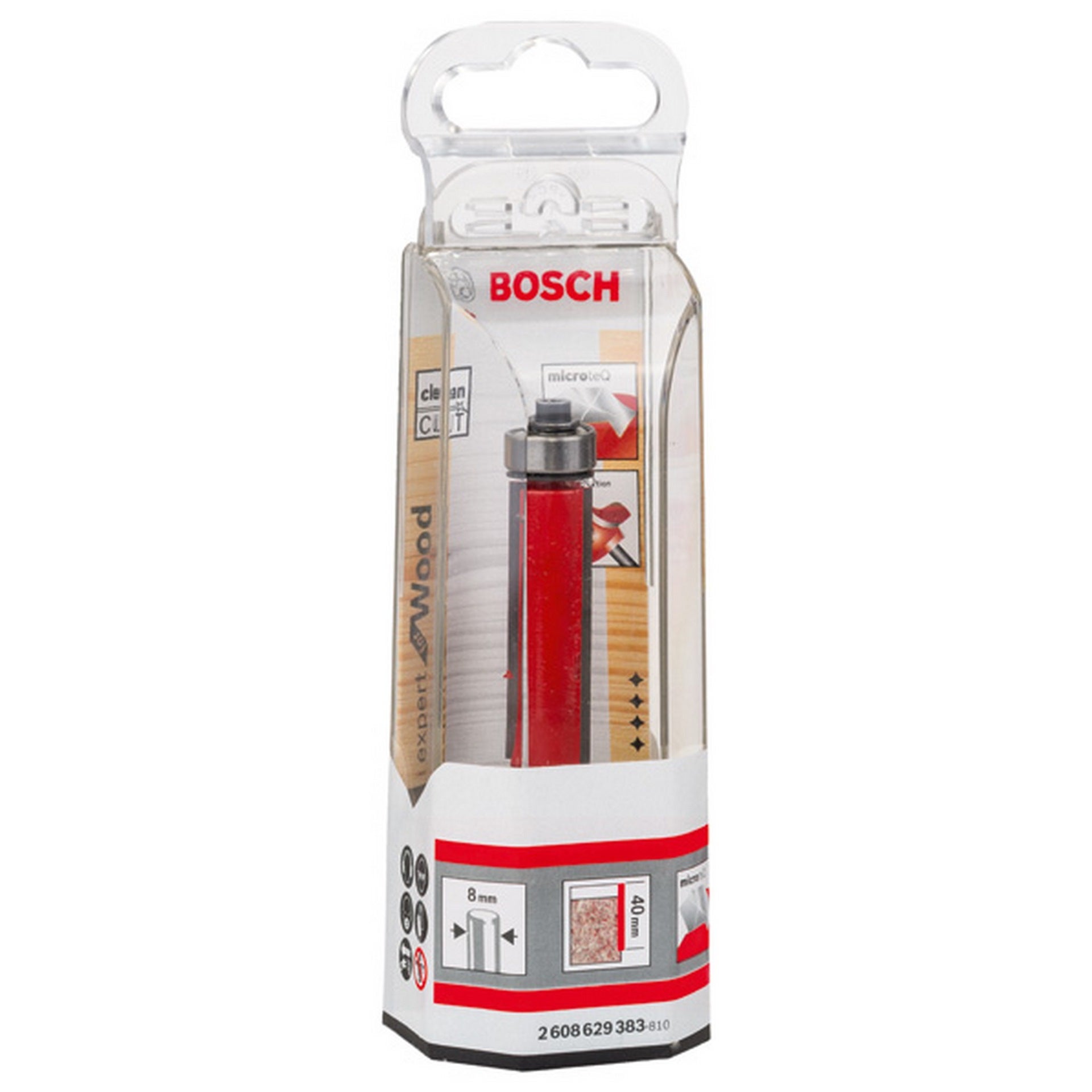Bosch Bündigfräser Expert for Wood Laminate, unt. Kugellager, D 12,7mm, L 40mm, S 8mm #2608629383
