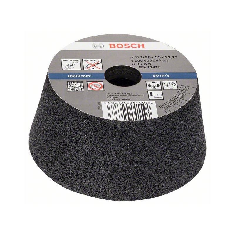 Bosch PRO Stone Konischer Schleiftopf, 90 x 110 x 55 mm, K30 #1608600240