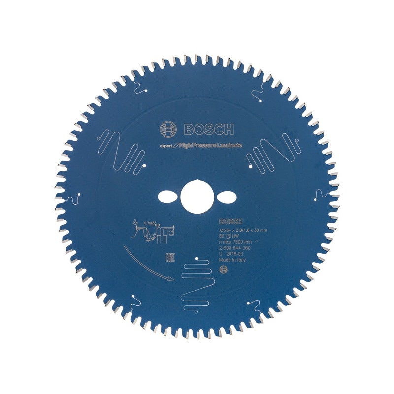 Bosch EXPERT High Pressure Laminate Kreissägeblatt, 254x2,8/1,8x30 mm, Z80 #2608644360