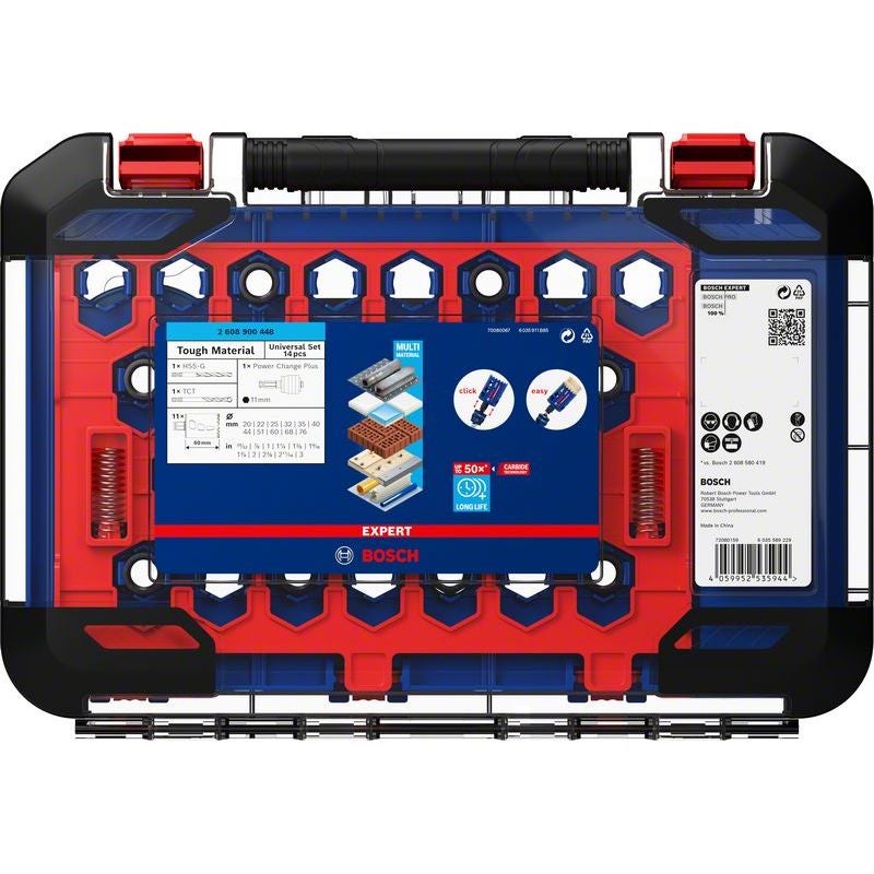 Bosch EXPERT Multi Material Lochsägen-Set, 20/22/25/32/35/40/44/51/60/68/76 mm,14-tlg. #2608900448