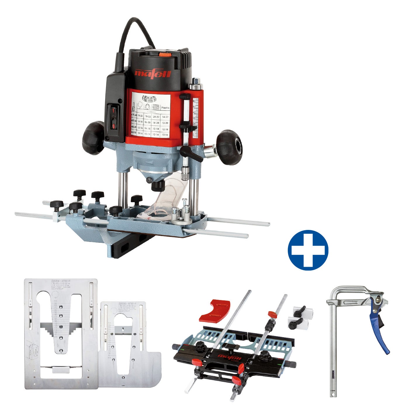 Mafell Oberfräse LO 65 Ec MaxiMAX im T-MAX + Zubehör-Paket #DEAL34