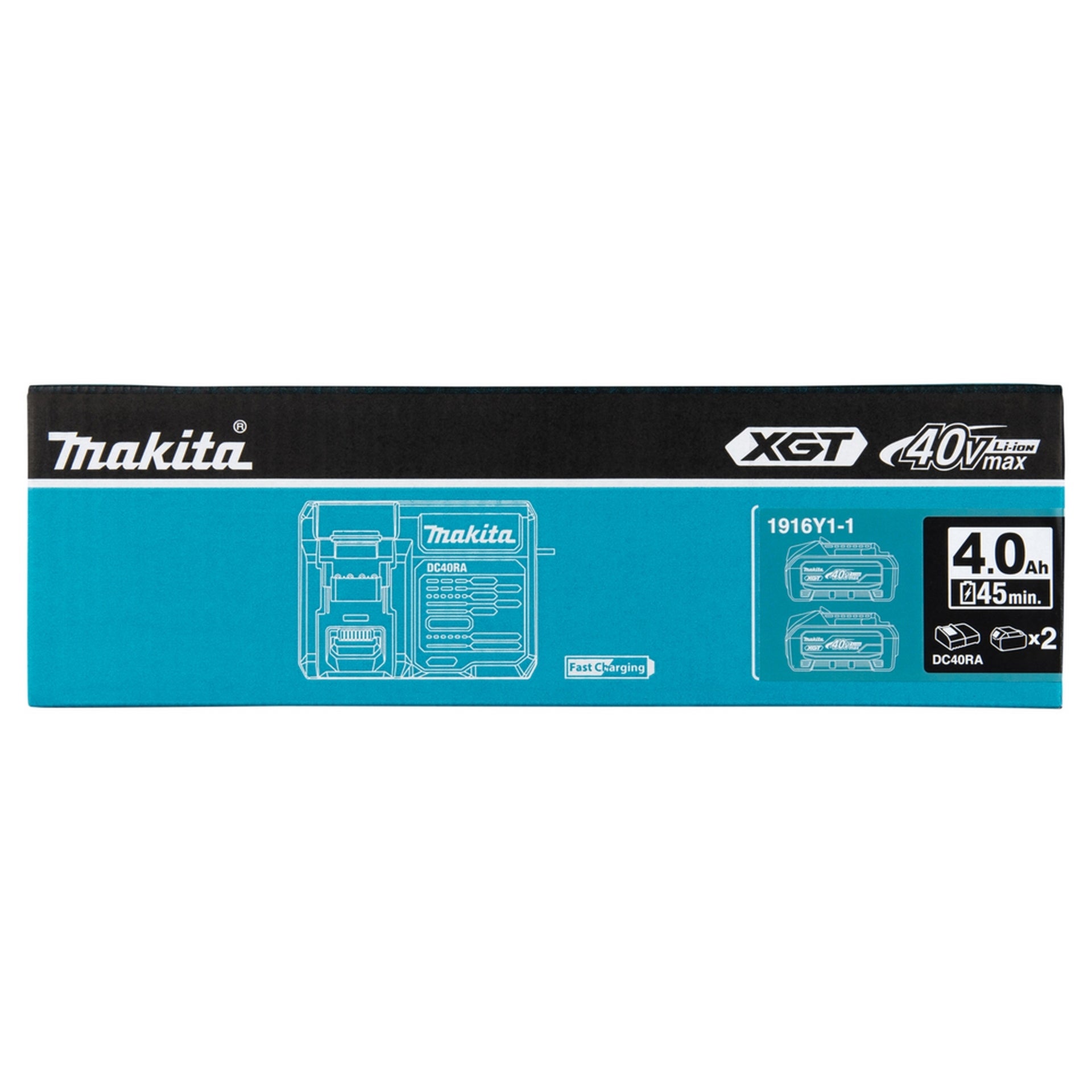 Makita Akku Power Source Kit XGT 2 x 4,0 Ah, XGT 40 V max 1916Y1-1