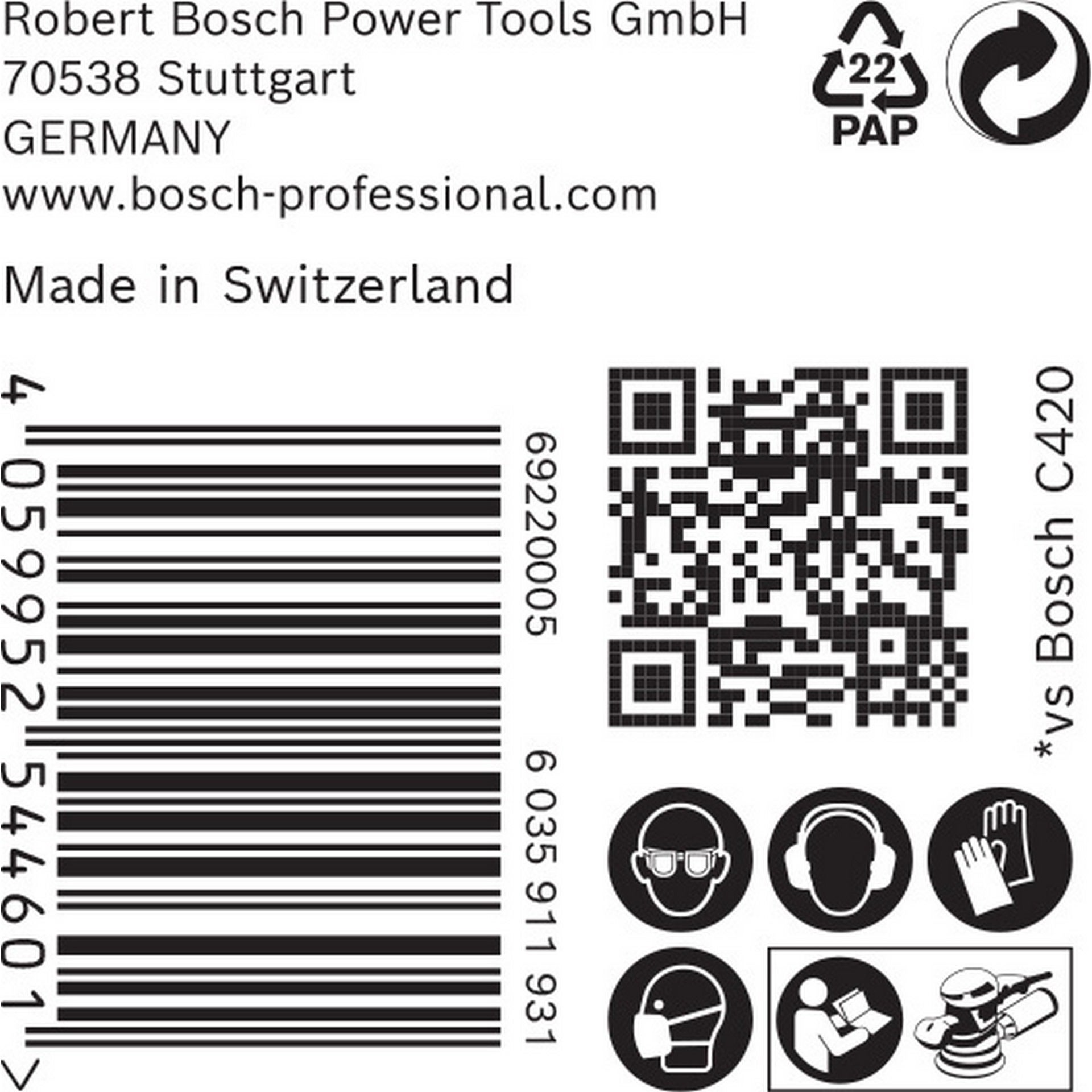 Bosch EXPERT C470 Schleifscheibe, 150mm, K150, 6 Löcher, 50-tlg. #2608901122