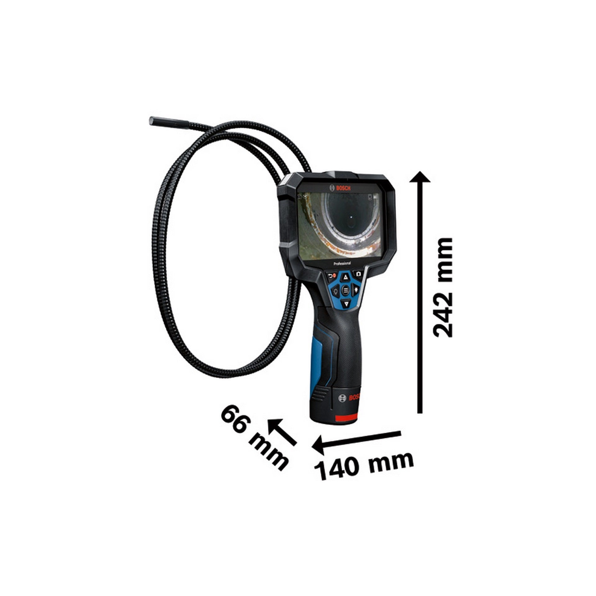 Bosch Inspektionskamera GIC 12V-5-27 C, 4 x 1,5 V-LR6-Batterie (AA) #0601241400