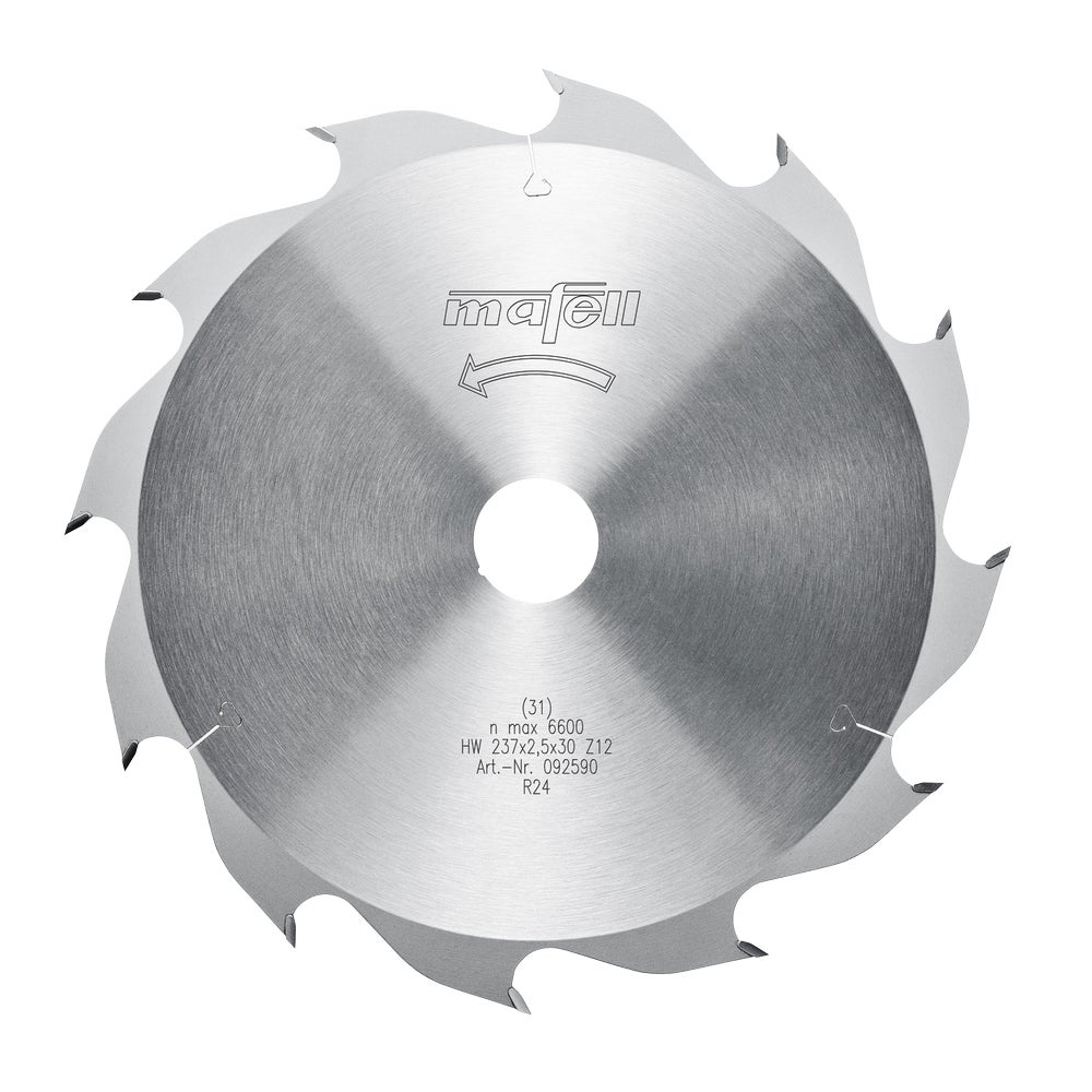 Mafell Sägeblatt-HM, 237 x 1,8/2,5 x 30 mm, Z 12, WZ #092590