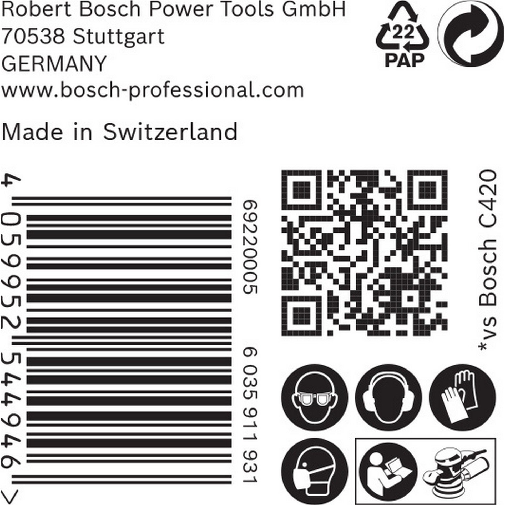 Bosch EXPERT C470 Schleifscheibe, 125mm, K400, keine Löcher, 50-tlg. #2608901156