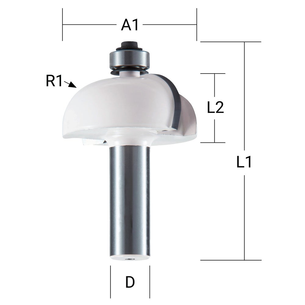 Makita Halbhohlkehlfräser mit Anlauflager Ø 38 mm #P-78938