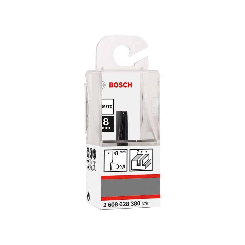Bosch PRO Nutfräser, zweischneidig, D 7 mm, L 19,6 mm, S 8 mm #2608628380