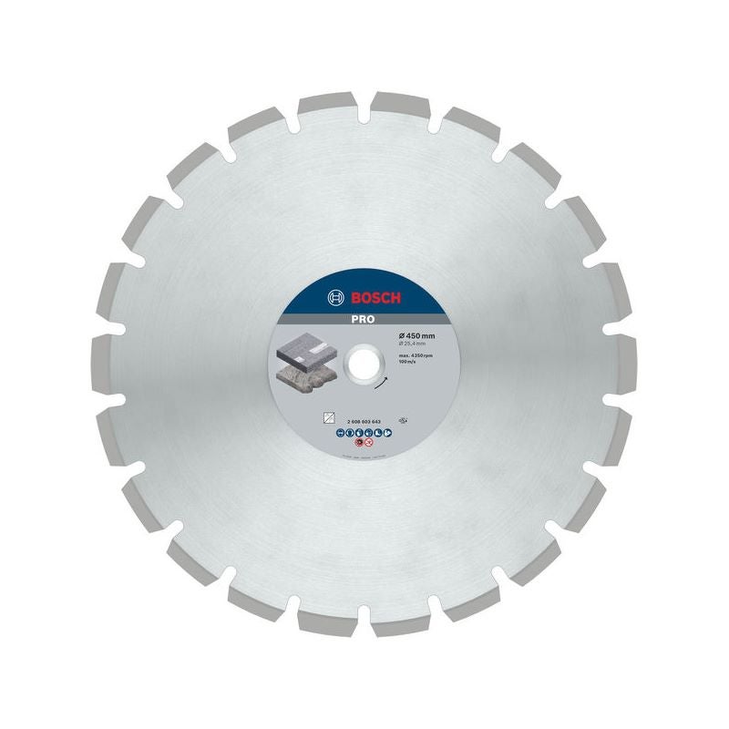 Bosch PRO Asphalt Diamanttrennscheibe, 450 x 25,4 mm #2608603643