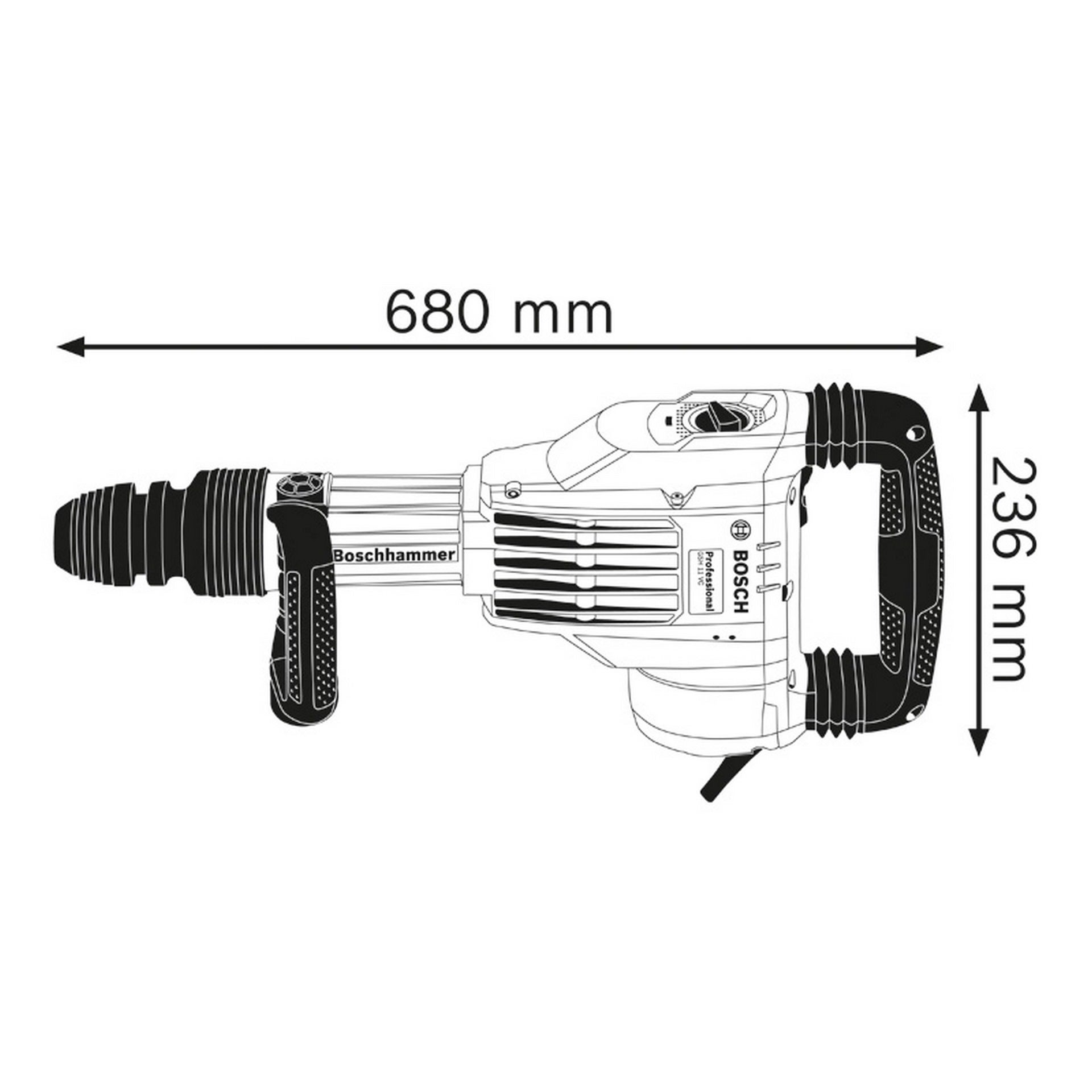 Bosch Schlaghammer mit SDS max GSH 11 VC im Handwerkerkoffer #0611336000