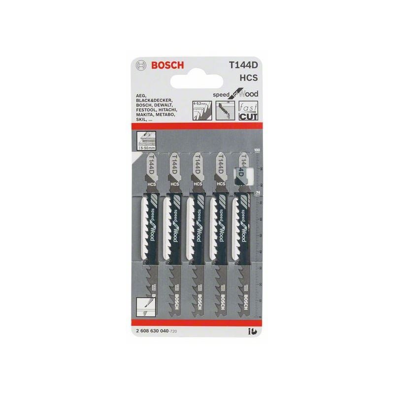 Bosch Stichsägeblatt T 144 D Speed for Wood, 5er-Pack #2608630040