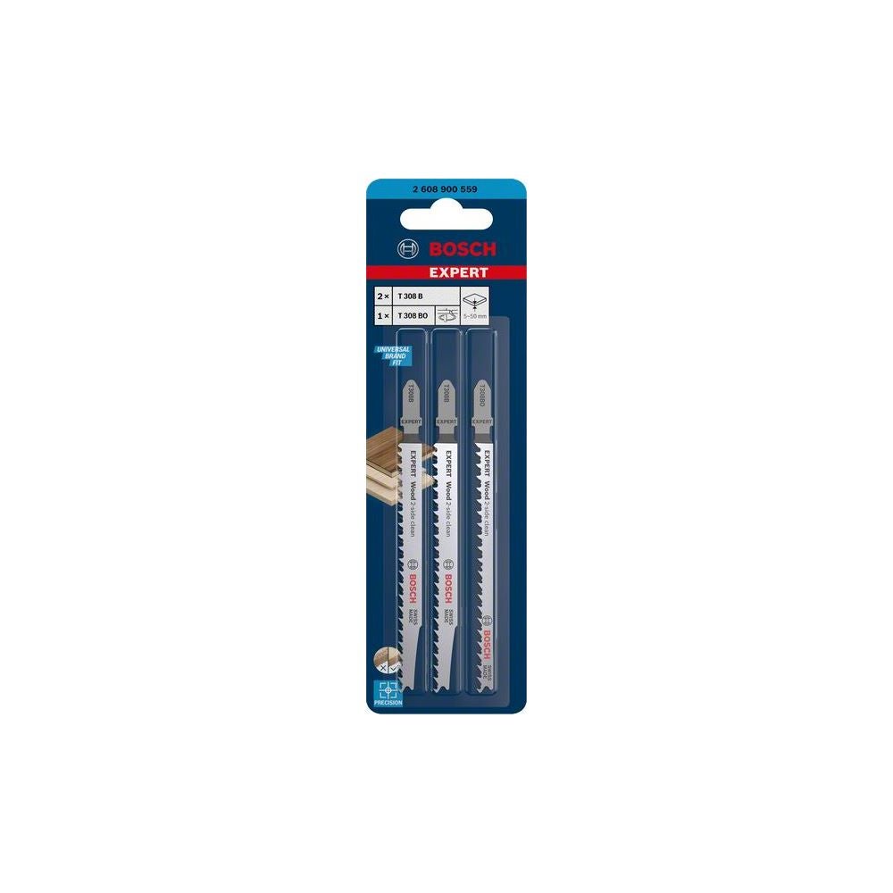 Bosch Expert Wood 2-side clean Stichsägeblatt-Set, 3-tlg. #2608900559