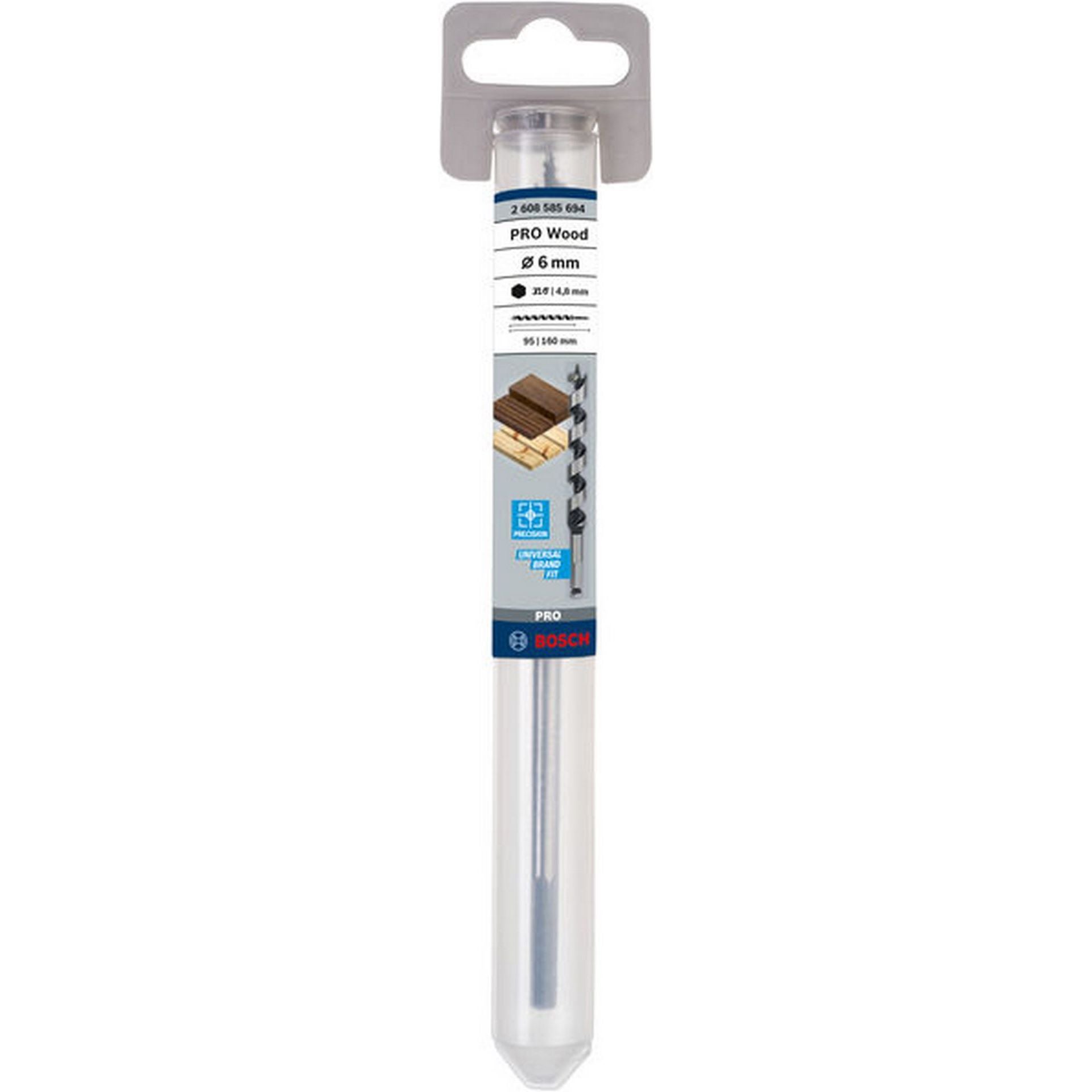 Bosch PRO Wood Holzschlangenbohrer, 6 x 95 x 160 mm #2608585694