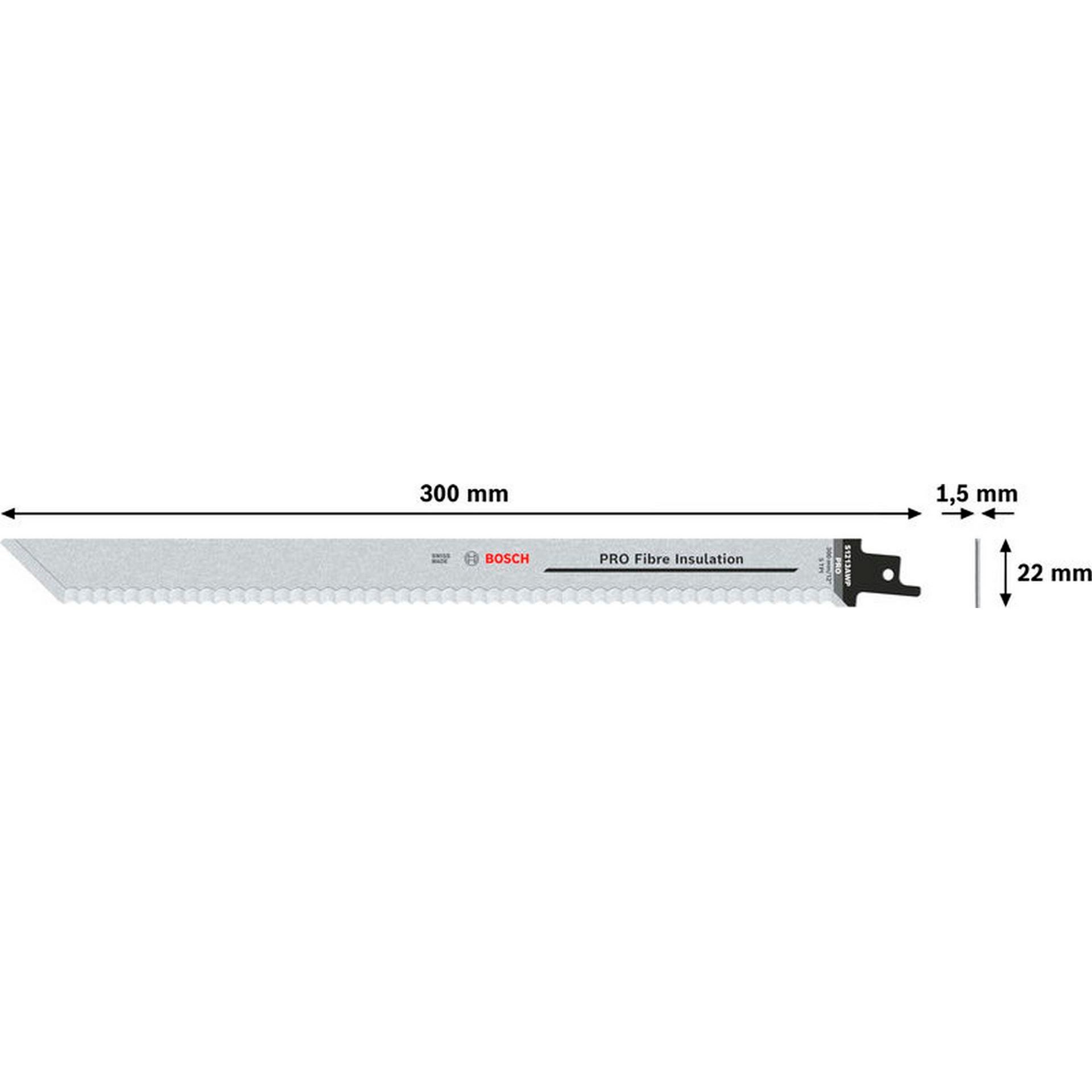 Bosch PRO Fibre Insulation S1213AWP Blatt, 1,5 x 22 x 300 mm, 2-tlg. #2608635528