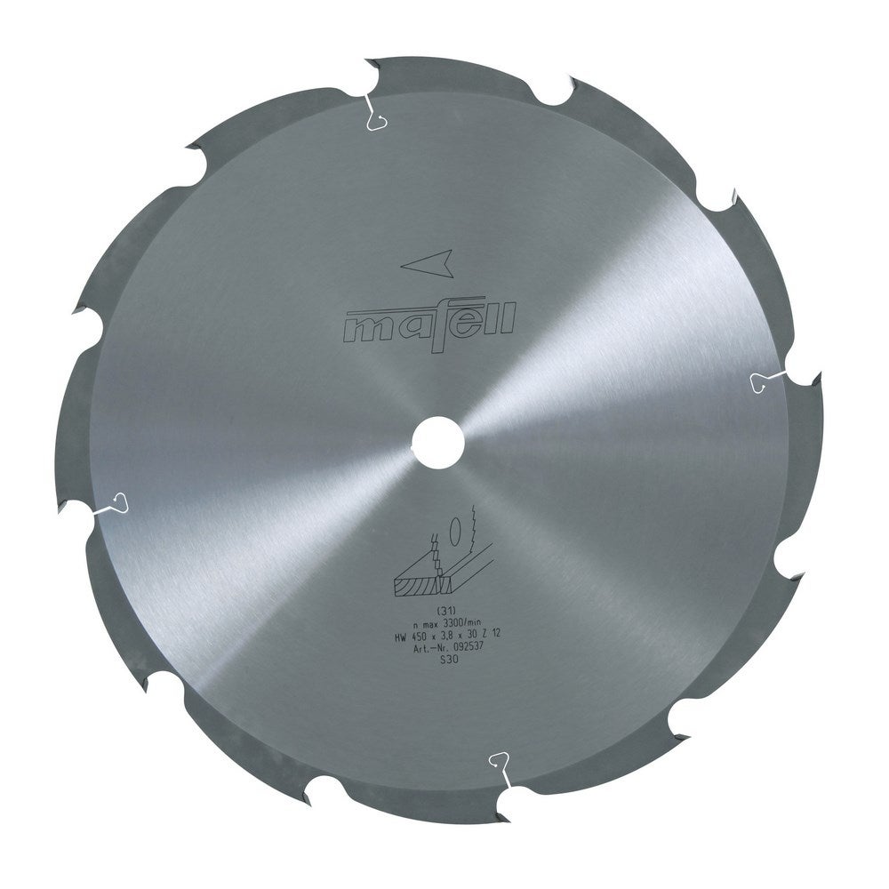 Mafell Sägeblatt-HM, 450 x 2,5/3,8 x 30 mm, Z 12, WZ #092537