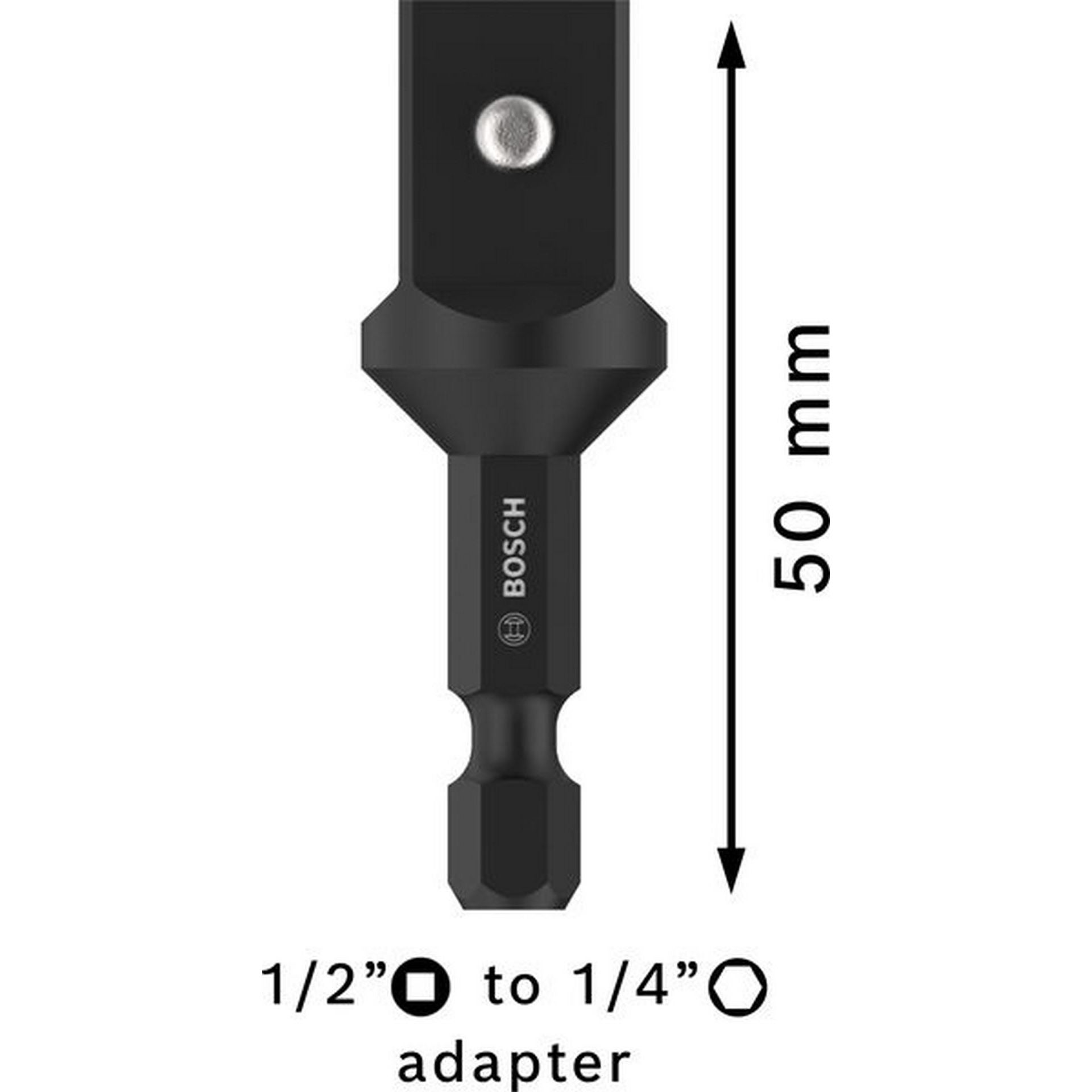 Bosch PRO Socket Adapter mit Stiftverbindung, 1/2", 50 mm #2608551107