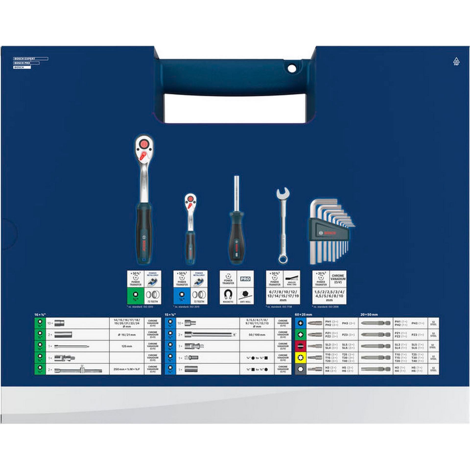Bosch Gemischtes Handwerkzeug-Set, 134-tlg. #1600A03AL1