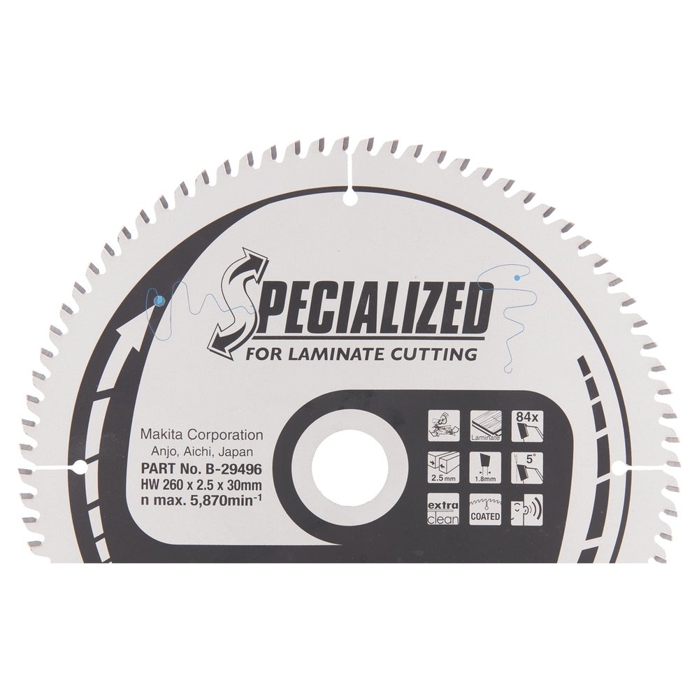 Makita Kreissägeblatt, 260 x 30 mm, 84 Zähne #B-29496