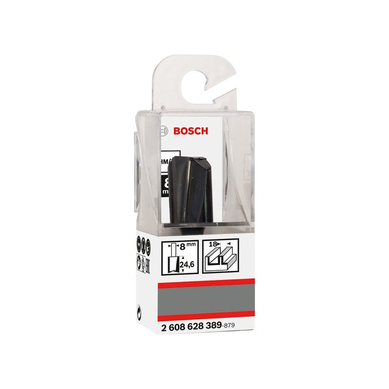 Bosch PRO Nutfräser, zweischneidig, D 18 mm, L 24,6 mm, S 8 mm #2608628389
