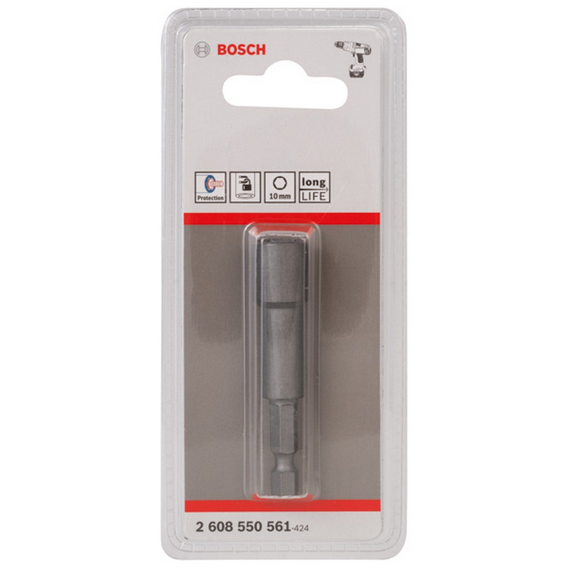 Bosch Steckschlüssel, 65 x 10 mm, M 6, Tiefenanschlag 2 607 002 586 #2608550561