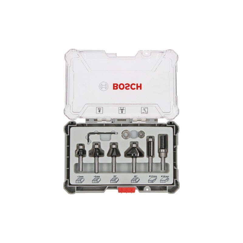 Bosch PRO Kantenfräser-Set, Schaft 8 mm, 6-tlg. #2607017469