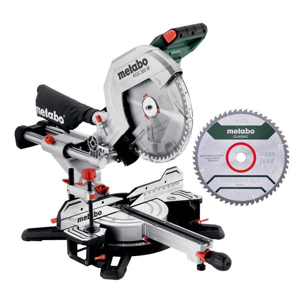 Metabo Kappsäge KGS 305 M Set #613305900 mit 2. Hartmetall-Sägeblatt