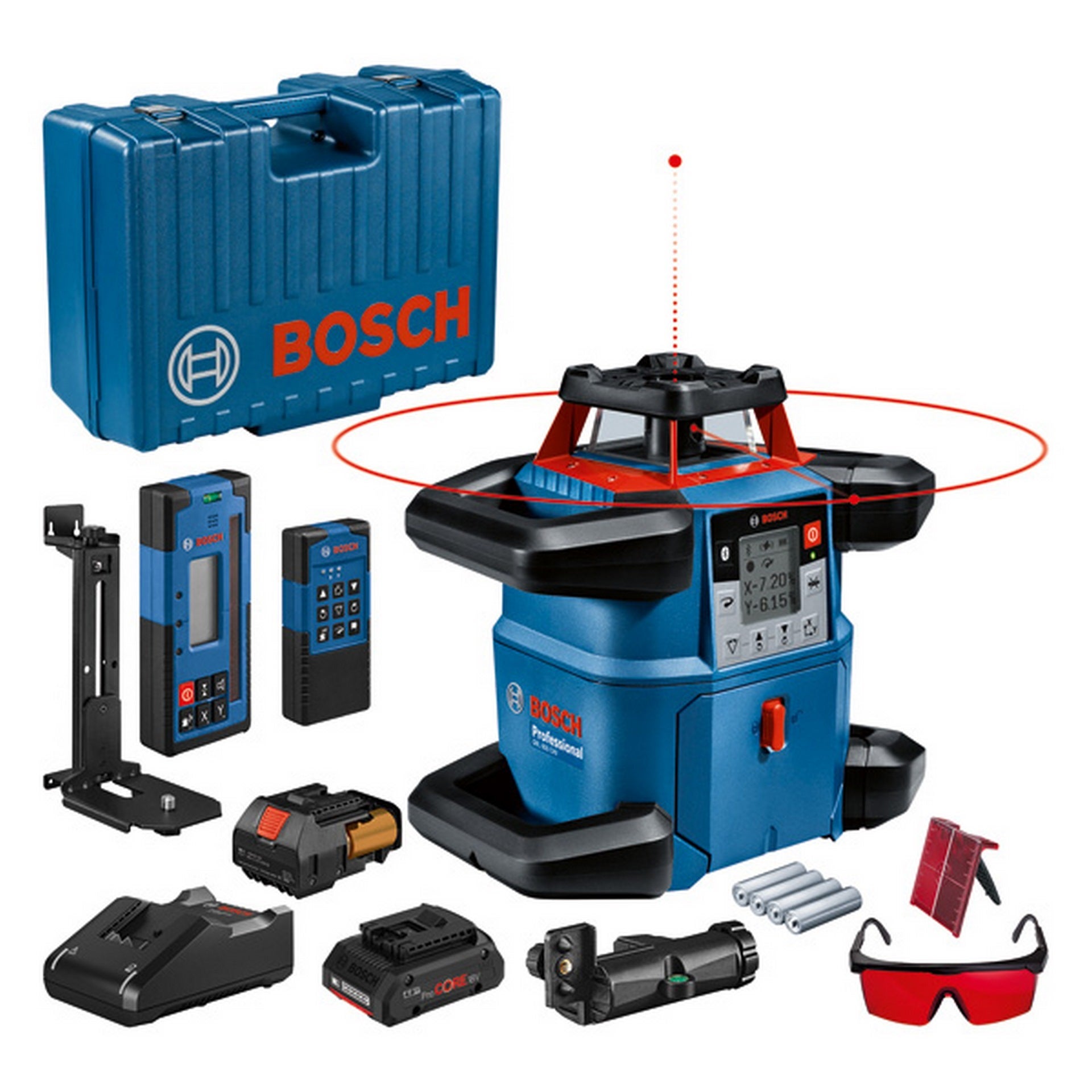 Bosch Rotationslaser GRL 600 CHV, 1 x Akku ProCORE18V 4.0Ah #0601061F00
