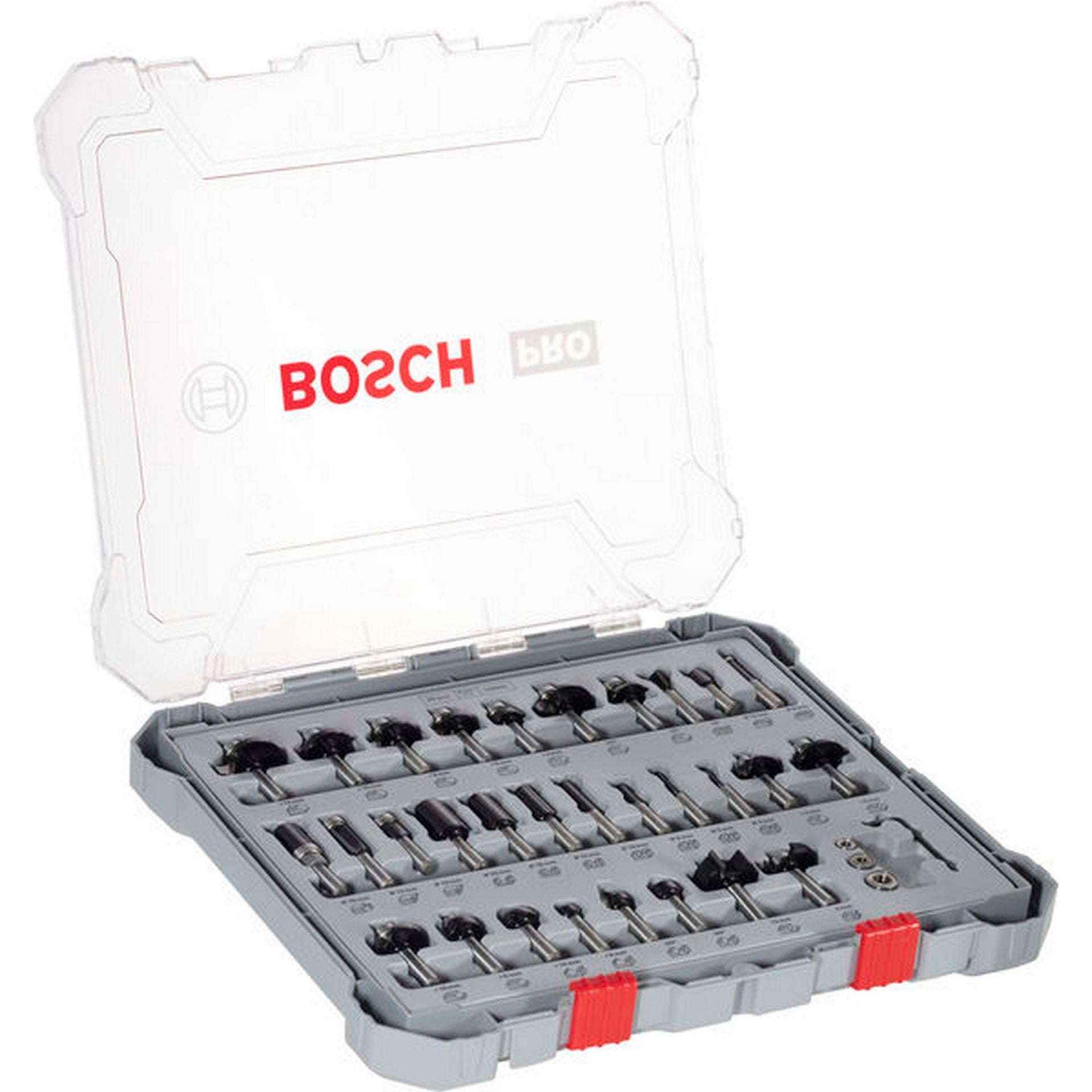 Bosch PRO Fräser-Set, gemischt, Schaft 8 mm, 30-tlg. #2607017475