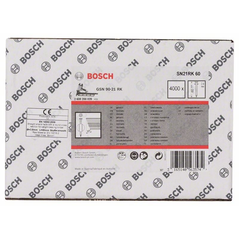 Bosch PRO SN21FH, Streifennagel, 21° Vollkopf, 60 #2608200028