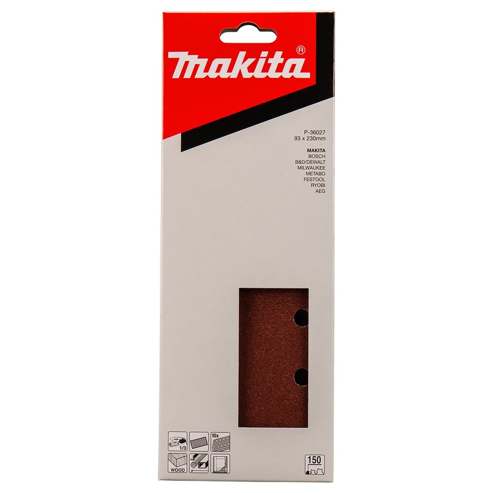 Makita Schleifpapier 93 x 230 mm, K150, 10 Stk. #P-36027