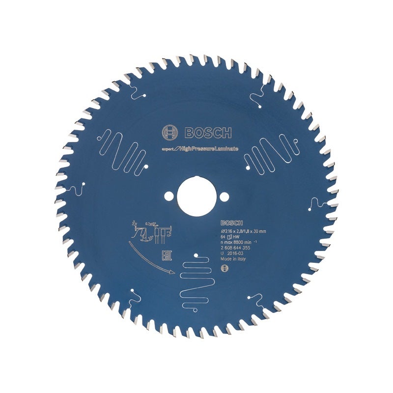 Bosch EXPERT High Pressure Laminate Kreissägeblatt, 216x2,8/1,8x30 mm, Z64 #2608644355