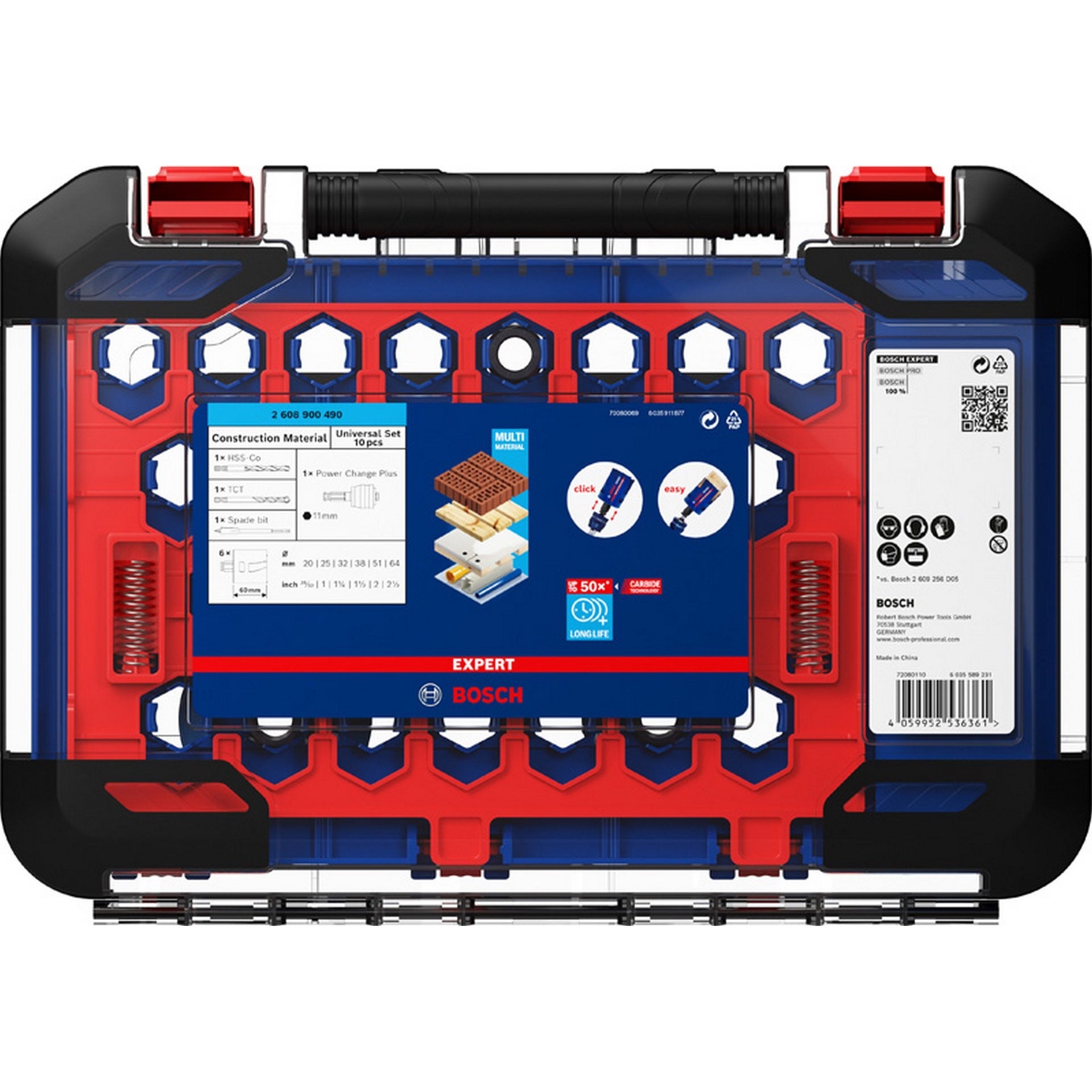Bosch EXPERT Construction Material Lochsäge-Set 20/25/32/38/51/64 mm, 10-tlg. #2608900490