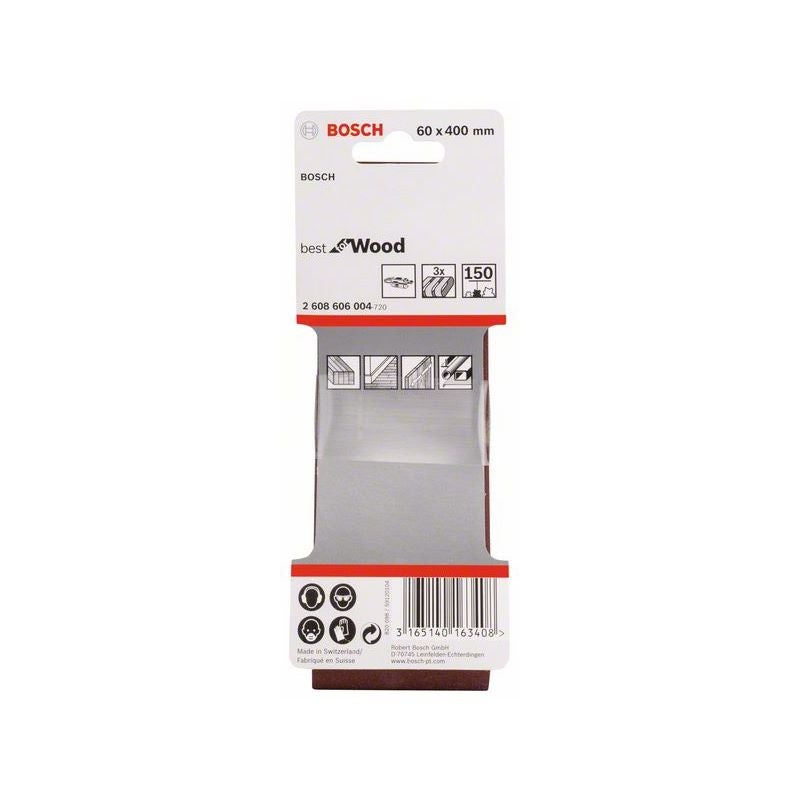 Bosch PRO X440 Schleifband, 60 x 400 mm, G150, 3-tlg. #2608606004