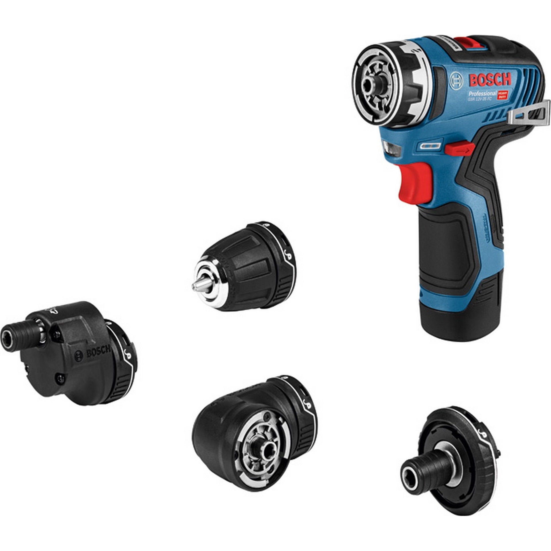 Bosch Akku-Bohrschrauber GSR 12V-35 FC, mit 2 x 3.0 Ah Li-Ion Akku, 4 Aufsätze, L-BOXX #06019H3000