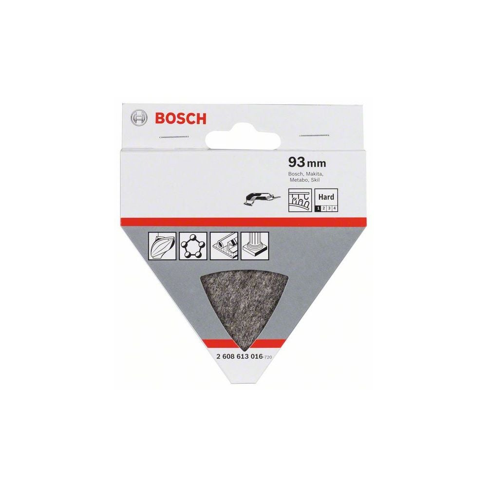 Bosch Polierfilz für Dreieckschleifer und Multi-Cutter, hart, Klett, 93 mm #2608613016