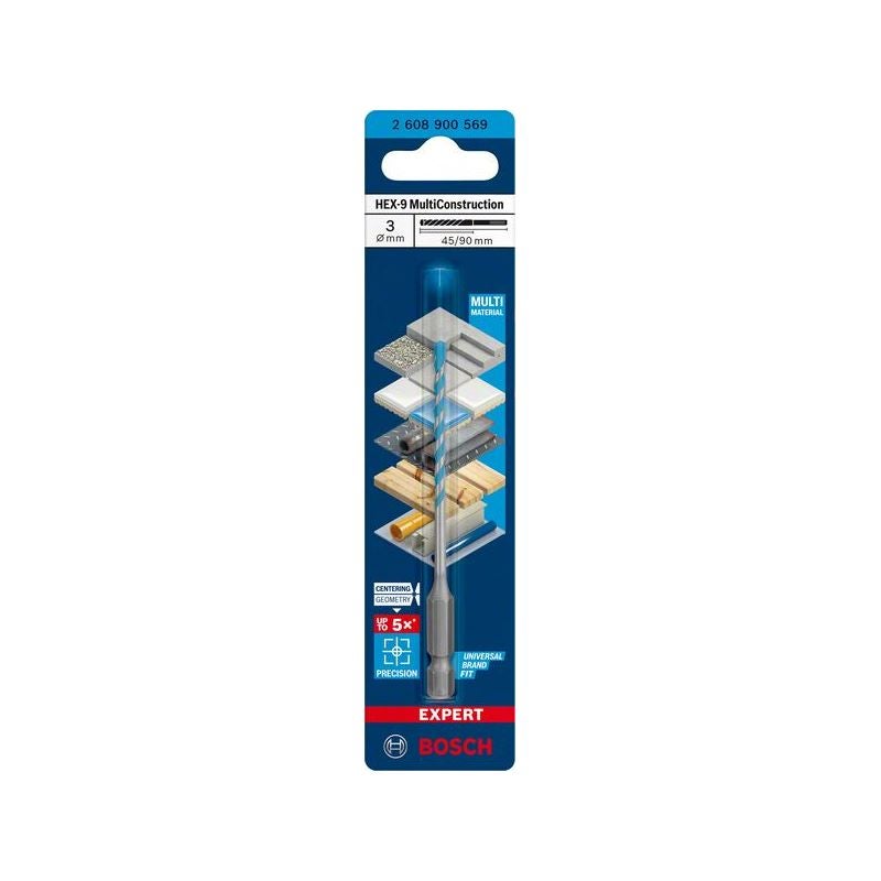 Bosch EXPERT HEX-9 Multi Construction Bohrer, 3x45x90 mm #2608900569